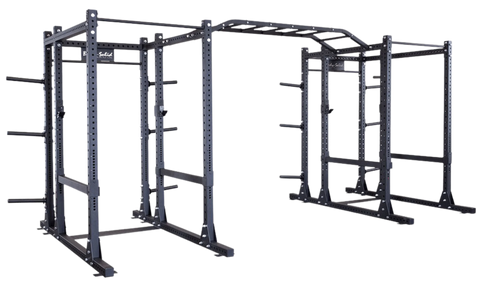 Body-Solid SPR1000SSDBBack Extended Double Power Rack Package w/Power Rack Strap Safeties (New)