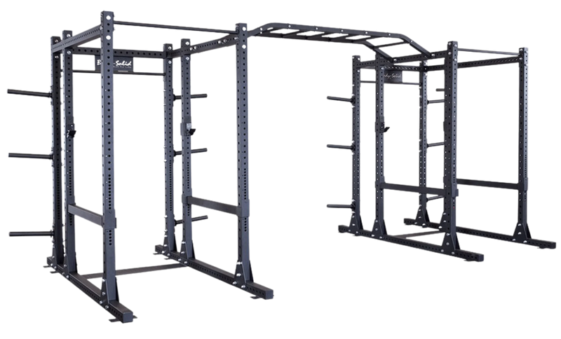 Body-Solid SPR1000SSDBBack Extended Double Power Rack Package w/Power Rack Strap Safeties (New)