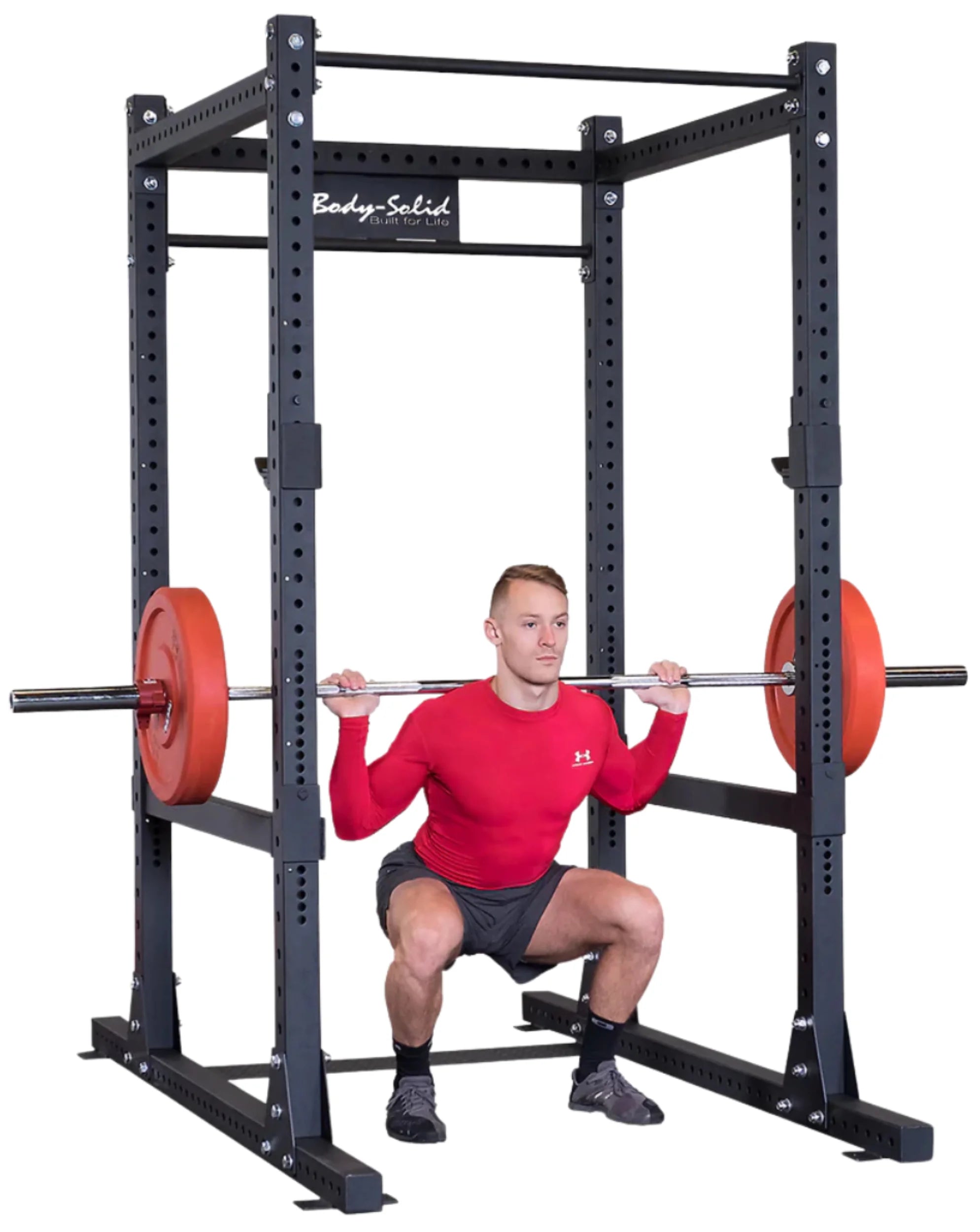 Body-Solid SPR1000SSP2 Commercial Power Rack w/Power Rack Strap Safeties + Adjustable Bench (New)