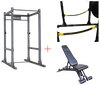 Body-Solid SPR1000SSP2 Commercial Power Rack w/Power Rack Strap Safeties + Adjustable Bench (New)