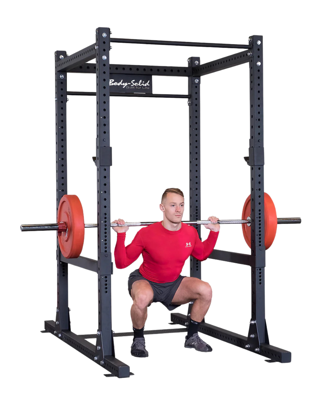 Body-Solid SPR1000SSP2 Commercial Power Rack w/Power Rack Strap Safeties + Adjustable Bench (New)