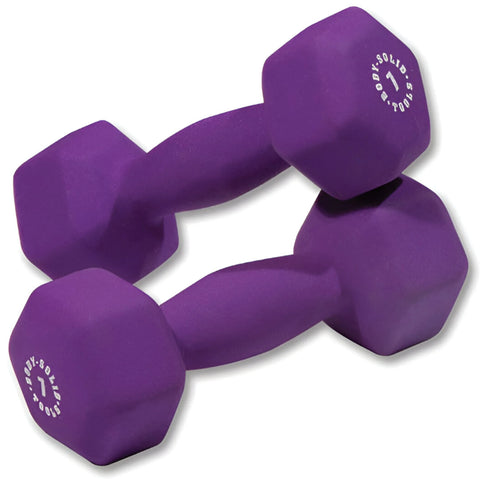 Body-Solid BSTNDS110 Neoprene Dumbbell 1-10 lbs. Set (New)