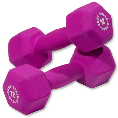 Body-Solid BSTNDS164 Neoprene Dumbbell 1-15 lbs. Set (New)