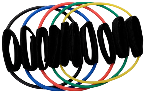 Body-Solid BSTART-5PACK Ankle Cuff Resistance Tubes (New)