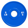 French Fitness Olympic Colored Bumper Plate 5 lbs - Blank (New)