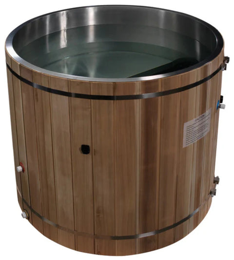 Dynamic Cold Therapy DCT-B-042-USSPC Barrel Spa - 316 Ultra Stainless Steel with Pacific Cedar Exterior (New)