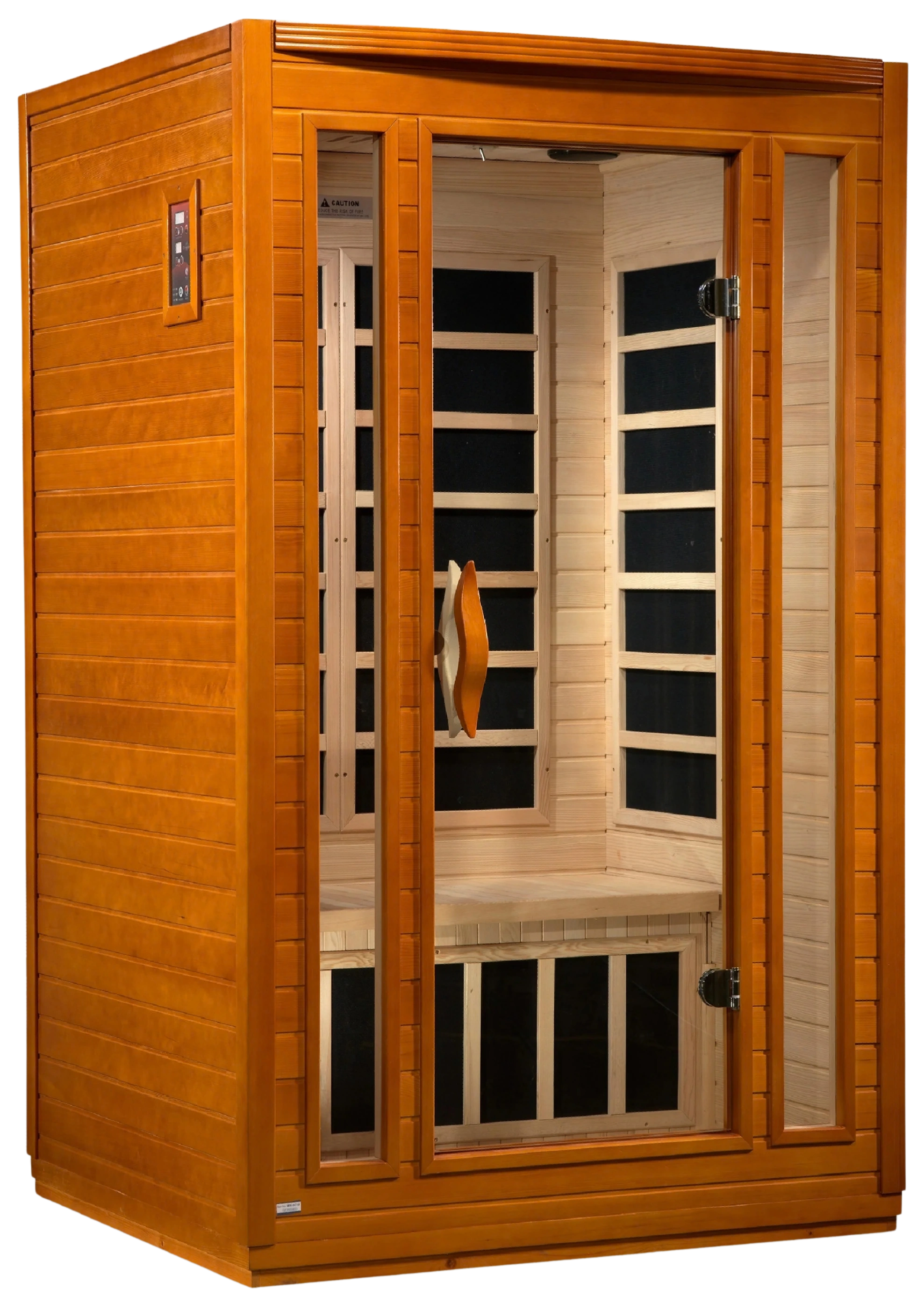 GoldenDesigns DYN-6206-01 Elite Dynamic San Marino Elite 2-person Ultra Low EMF FAR Infrared Sauna - Angled View