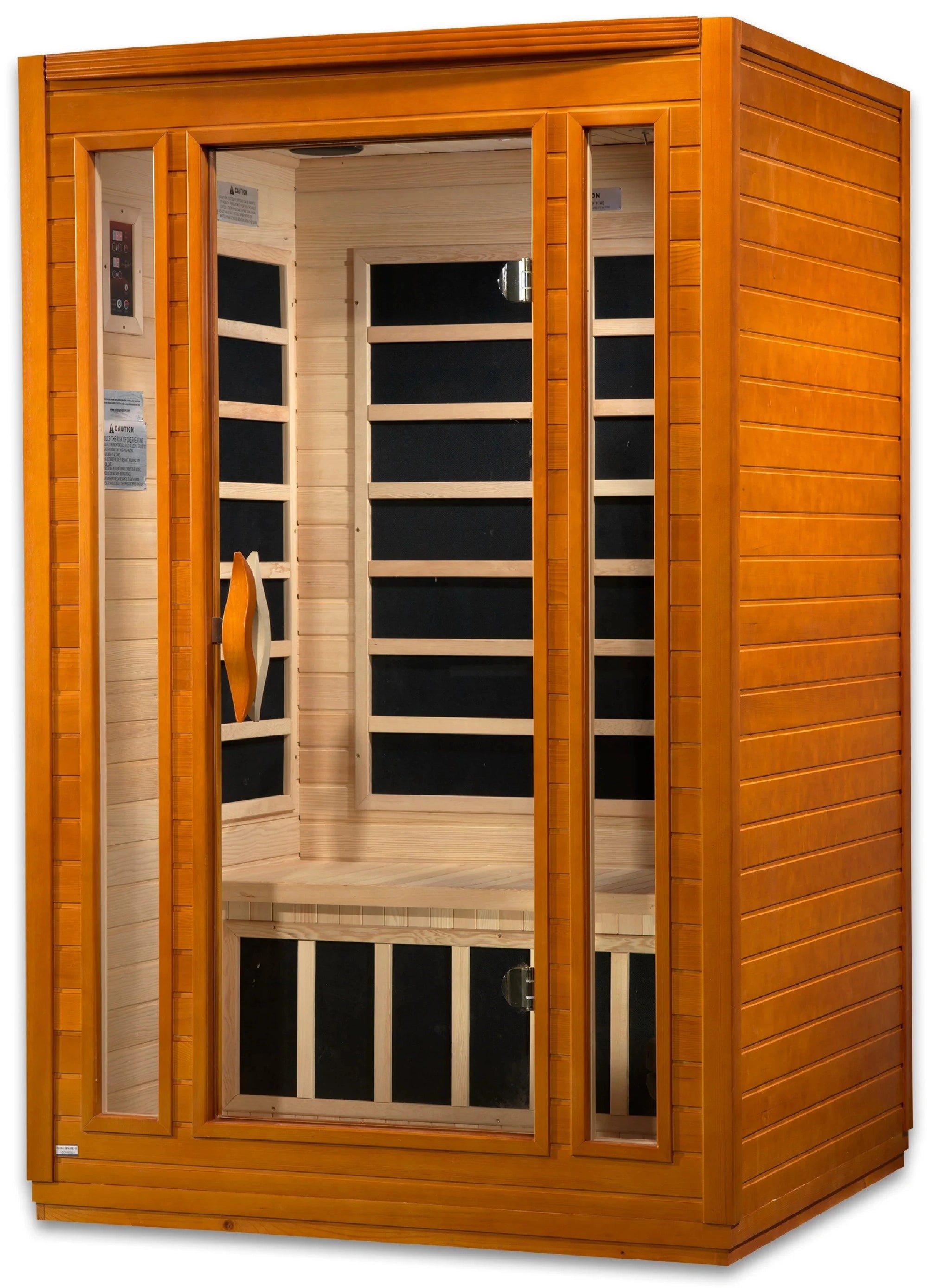 GoldenDesigns DYN-6206-01 Elite Dynamic San Marino Elite 2-person Ultra Low EMF FAR Infrared Sauna - Angled View