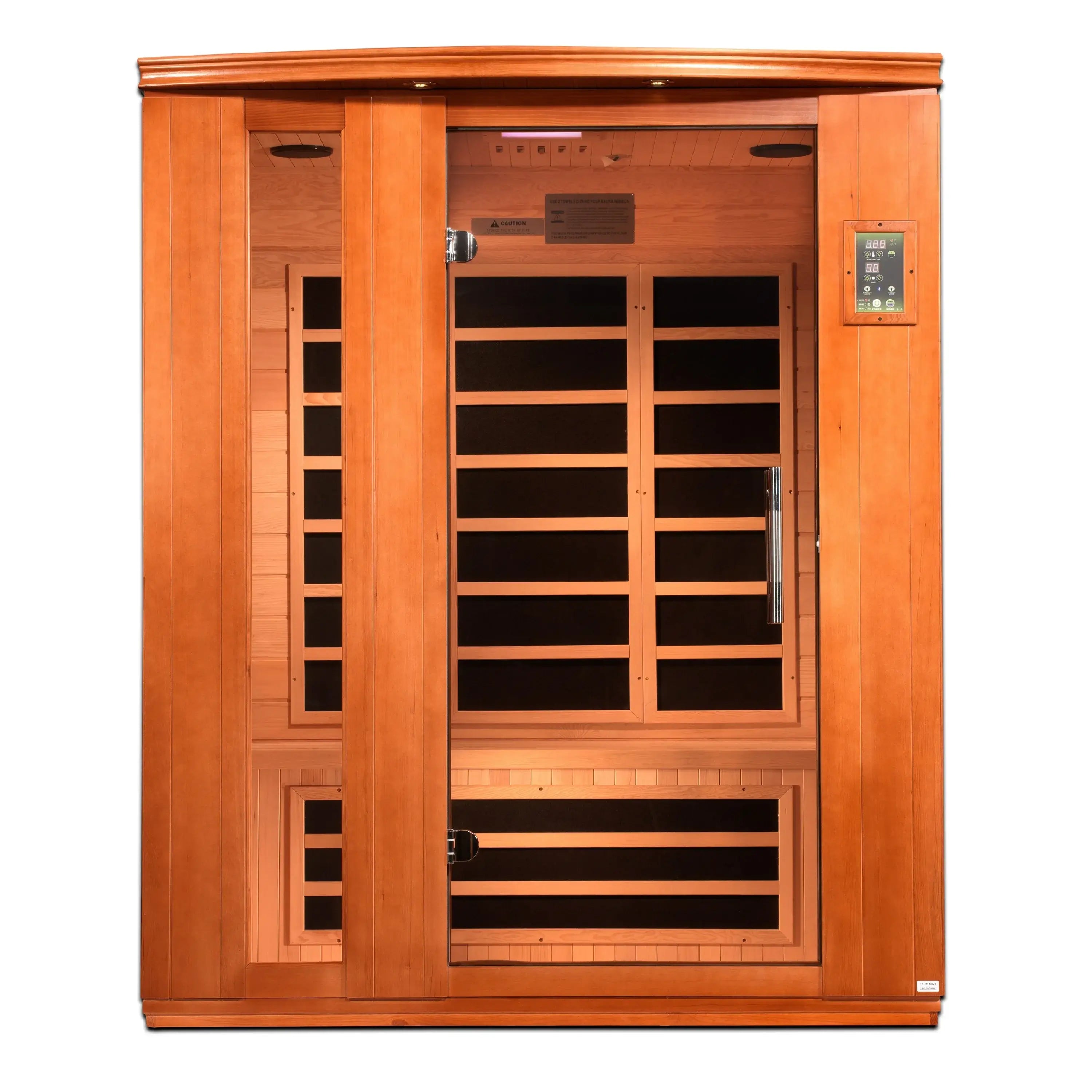 GoldenDesigns DYN-6336-02 Elite Dynamic Lugano 3-person Ultra Low EMF FAR Infrared Sauna (New) Image 2