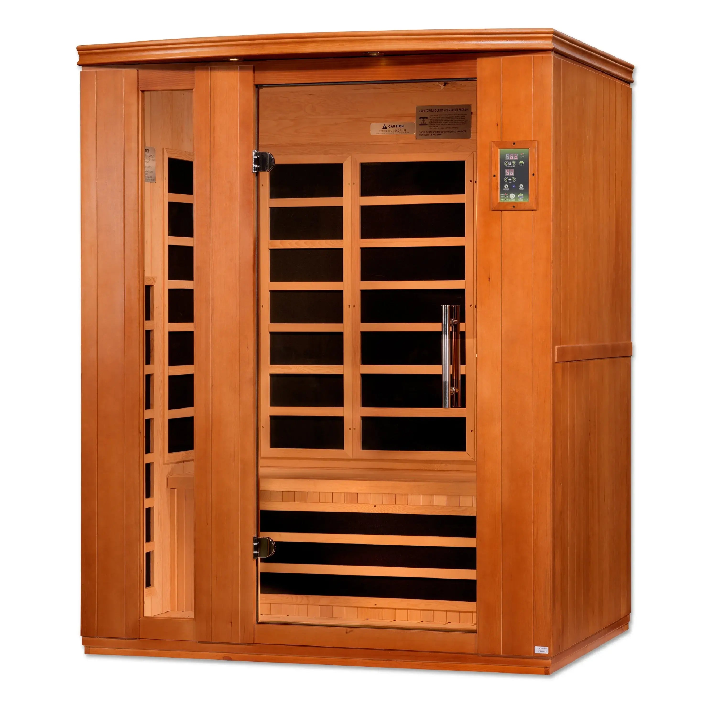 GoldenDesigns DYN-6336-02 Elite Dynamic Lugano 3-person Ultra Low EMF FAR Infrared Sauna (New) Image 3