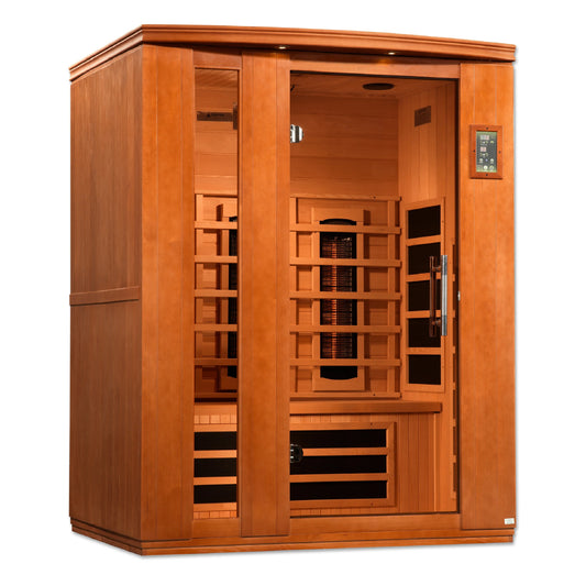 GoldenDesigns DYN-6336-03 FS Dynamic Lugano 3-Person Full Spectrum Near Zero EMF FAR Infrared Sauna (New)