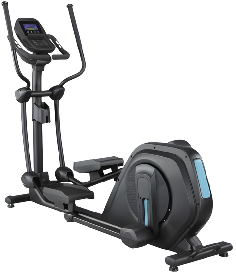 French Fitness E300 Elliptical Trainer w/LED Console, Plug In (New) - Angled view