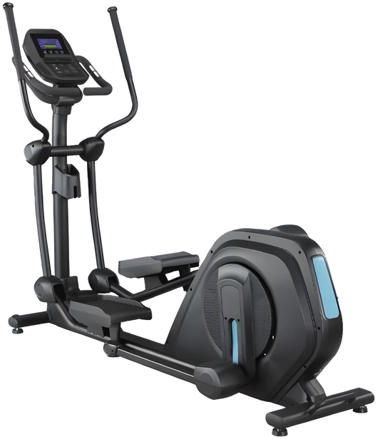 French Fitness E300 Elliptical Trainer w/LED Console, Plug In (New) - Angled view