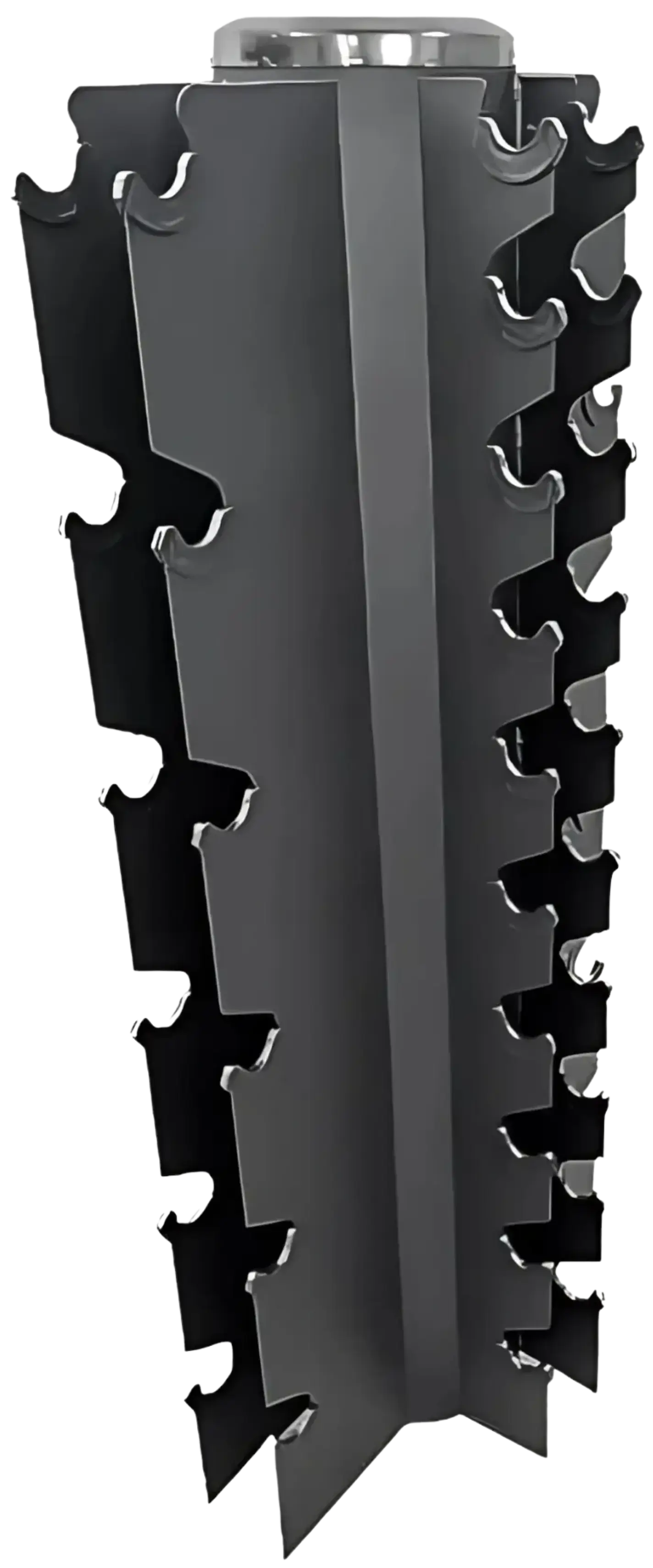 French Fitness 4-Sided Vertical Dumbbell Rack, 16 Pairs (New) - Front View