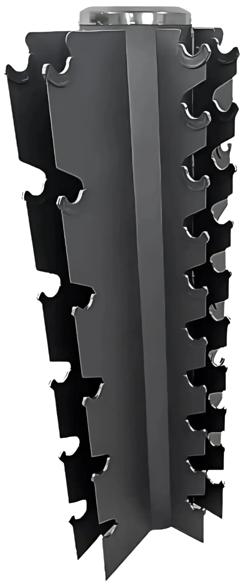 French Fitness 4-Sided Vertical Dumbbell Rack, 16 Pairs (New) - Front View