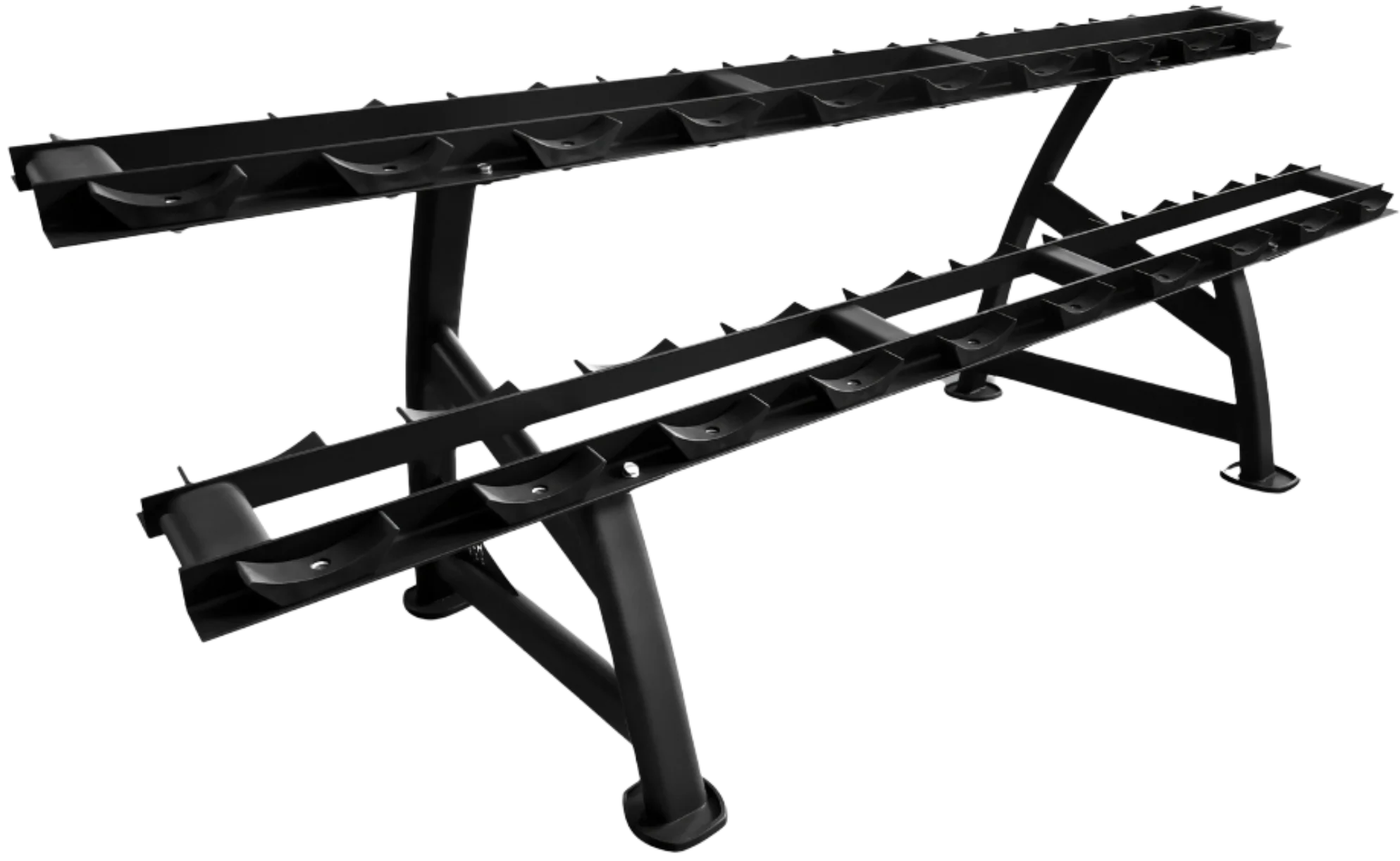 French Fitness 2 Tier Saddle Dumbbell Rack V2, 10 Pairs