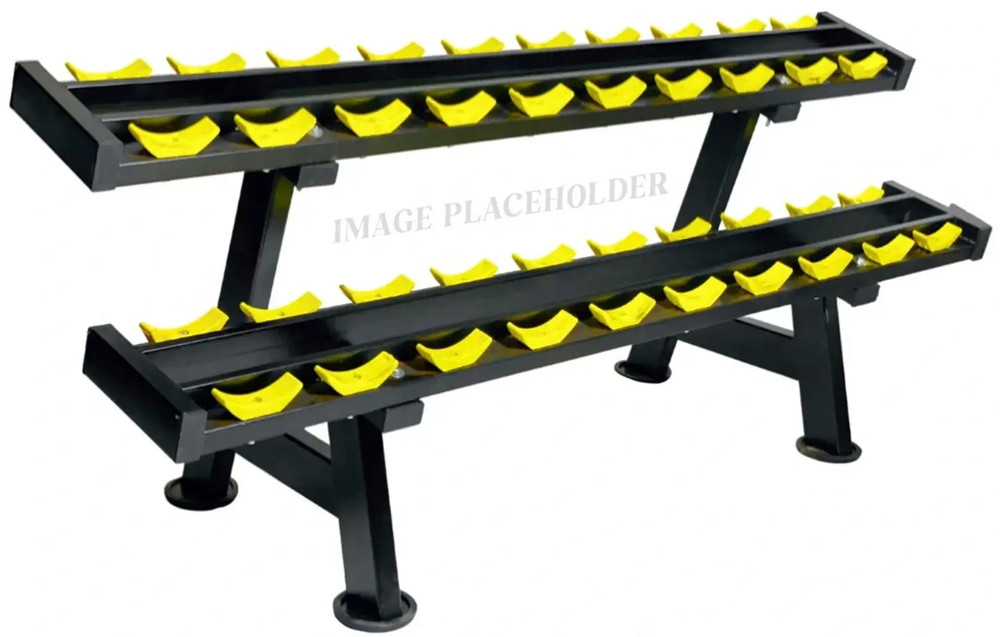 French Fitness 2 Tier Saddle Dumbbell Rack V3, 10 Pairs (New) Image