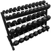 French Fitness - 3 Tier Hex Dumbbell Rack 3THDR (New) - Angled View