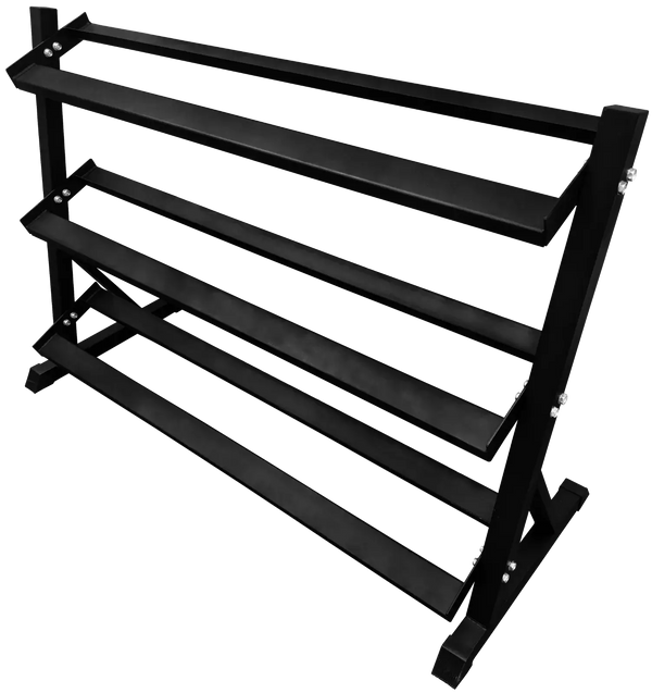 French Fitness - 3 Tier Hex Dumbbell Rack 3THDR (New) - Angled View