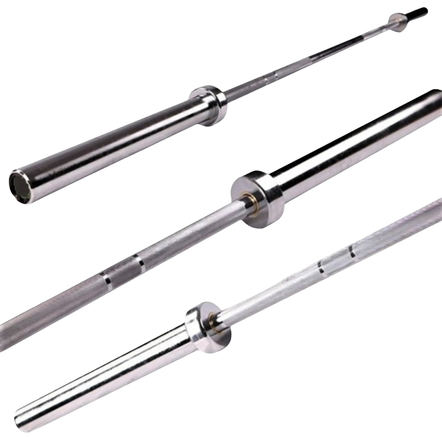 French Fitness 6' (72") 33 Lb Women's Olympic Power Bar -1000 Lb (New) - Side View