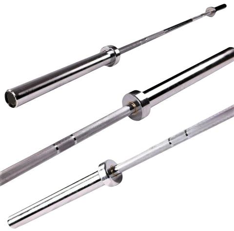 French Fitness 6' (72") 33 Lb Women's Olympic Power Bar -1000 Lb (New) - Side View