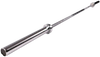 French Fitness 6' Chrome Olympic Bar - 33 Lbs (New) - Angled View