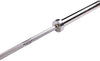 French Fitness 6' Chrome Olympic Bar - 33 Lbs (New) - Close Up View