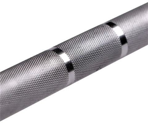 French Fitness 6' Chrome Olympic Bar - 33 Lbs (New) - Detailed View