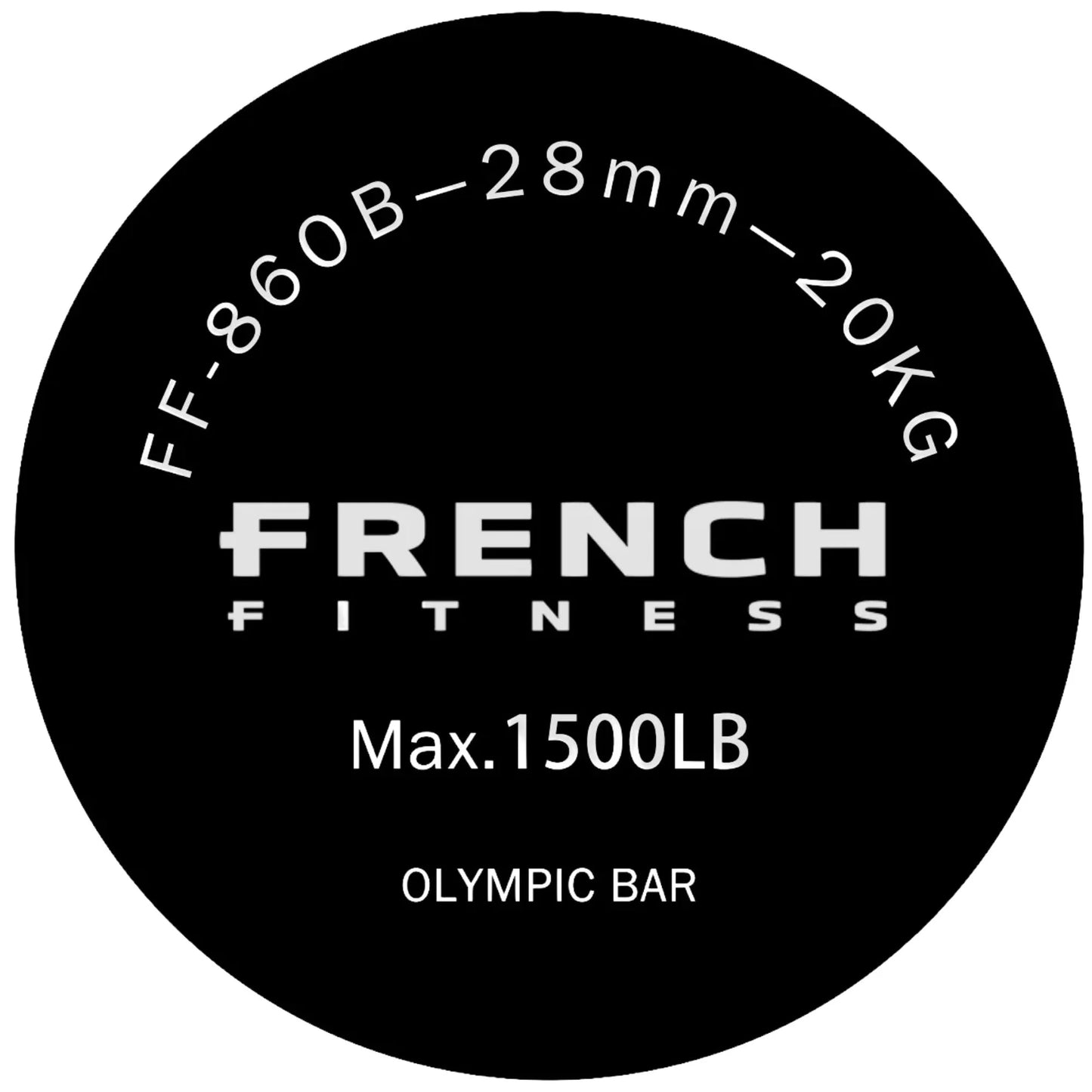 French Fitness 7' (86") 45 Lb Olympic Power Bar -1500 Lb (New)