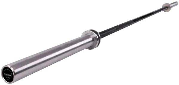 French Fitness 7' 86 45 Lb Olympic Power Bar - Angled View