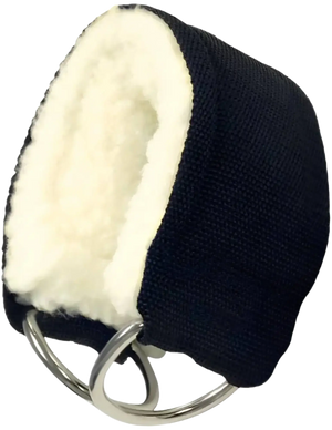 French Fitness Ankle Cuff / Strap - Wool Padded - Angled View