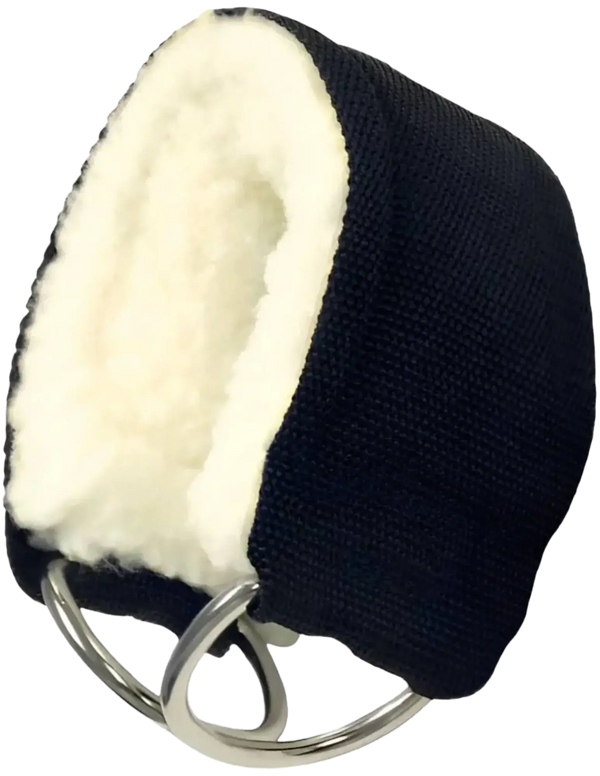 French Fitness Ankle Cuff / Strap - Wool Padded - Angled View