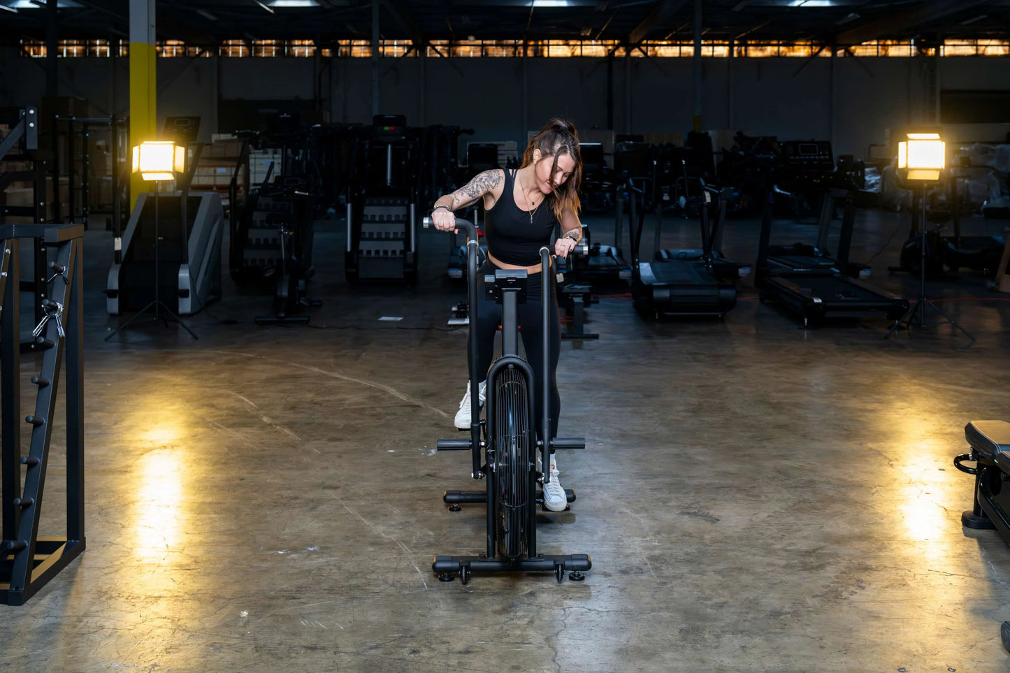 French Fitness FF-AFB Air Fan Bike - Front Training View