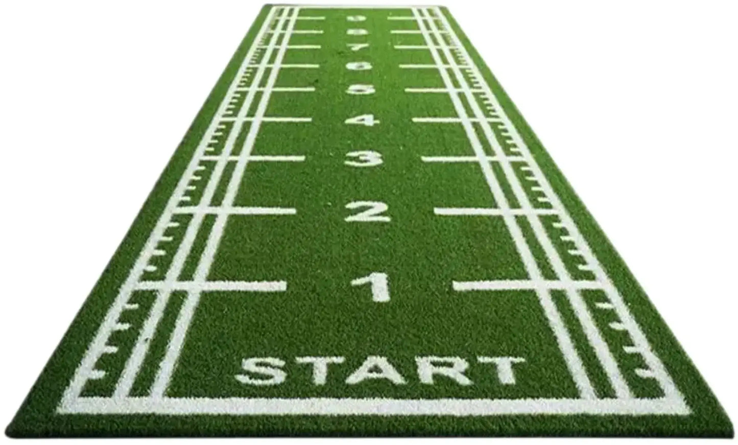 French Fitness - Artificial Performance Gym Turf Track w/Start Marker - 14 ft x 50 ft (New) - Front View