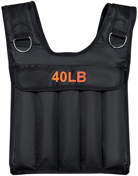French Fitness Adjustable Weighted Vest, 40 lbs (New)