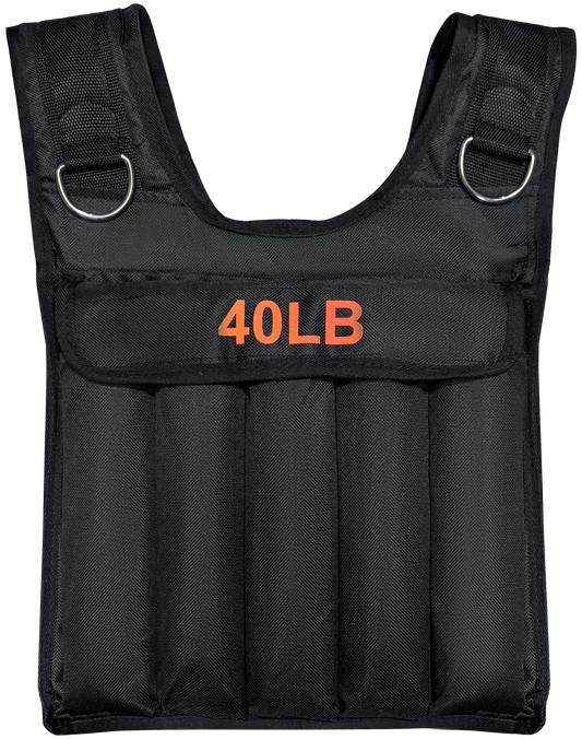 French Fitness Adjustable Weighted Vest, 40 lbs (New)