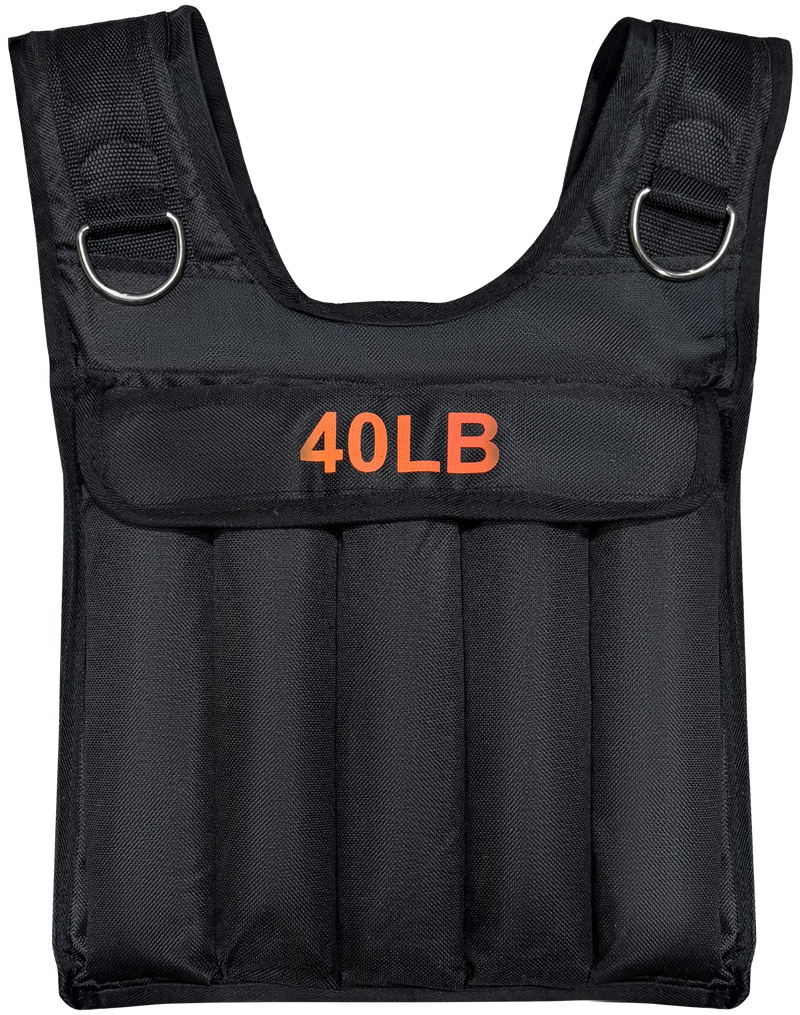 French Fitness Adjustable Weighted Vest, 40 lbs (New)