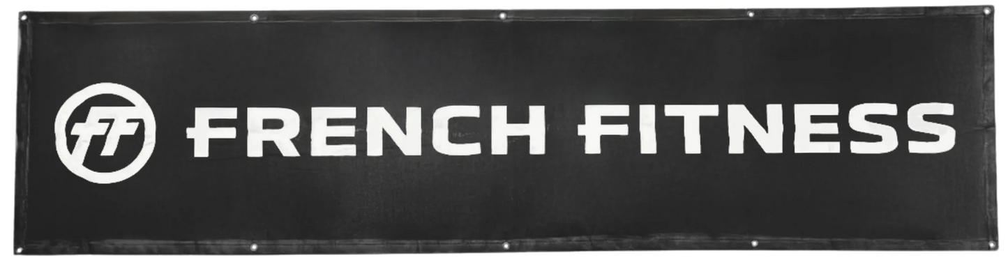 French Fitness Vinyl Mesh 24" x 96" Horizontal Banner (New)
