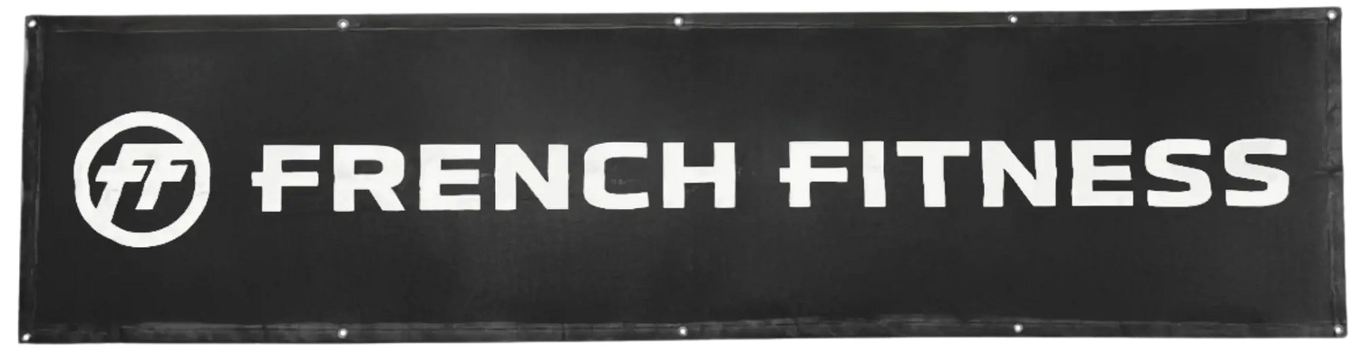 French Fitness Vinyl Mesh 24" x 96" Horizontal Banner (New) Image