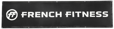 French Fitness Vinyl Mesh 24" x 96" Horizontal Banner (New)