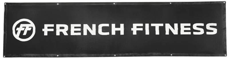 French Fitness Vinyl Mesh 24" x 96" Horizontal Banner (New)