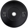French Fitness Olympic Black Bumper Plate Set 260 lbs - Blank (New)