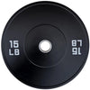 French Fitness Olympic Black Bumper Plate 15 lbs - Blank (New)