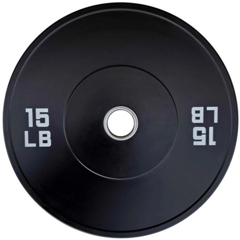 French Fitness Olympic Black Bumper Plate Set 190 lbs - Blank (New)