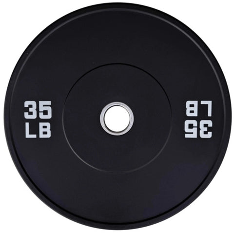 French Fitness Olympic Black Bumper Plate Set 230 lbs - Blank (New)