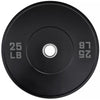 French Fitness Olympic Black Bumper Plate Set 320 lbs - Blank (New)