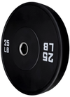 French Fitness Olympic Black Bumper Plate 25 lbs - Blank (New)