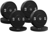 French Fitness Olympic Black Bumper Plate Set 320 lbs - Blank (New)