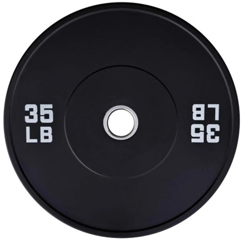 French Fitness Olympic Black Bumper Plate Set 340 lbs - Blank (New) Image 4