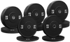 French Fitness Olympic Black Bumper Plate Set 340 lbs - Blank (New) Image